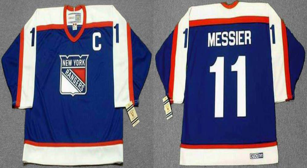 2019 Men New York Rangers #11 Messier blue style2 CCM NHL jerseys->new york rangers->NHL Jersey